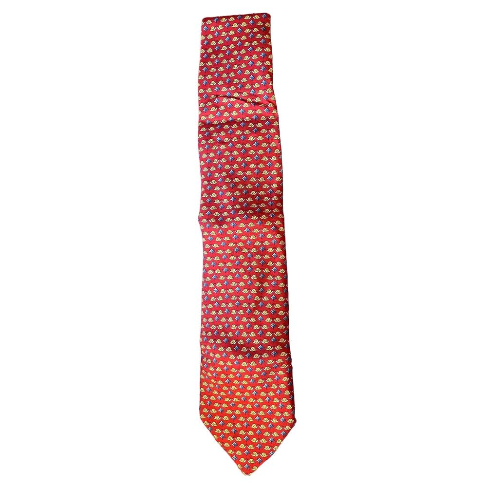 Mens Red Silk San Marco Venezia Tie